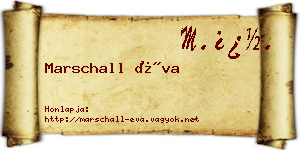 Marschall Éva névjegykártya