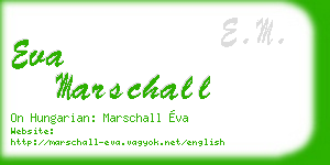 eva marschall business card